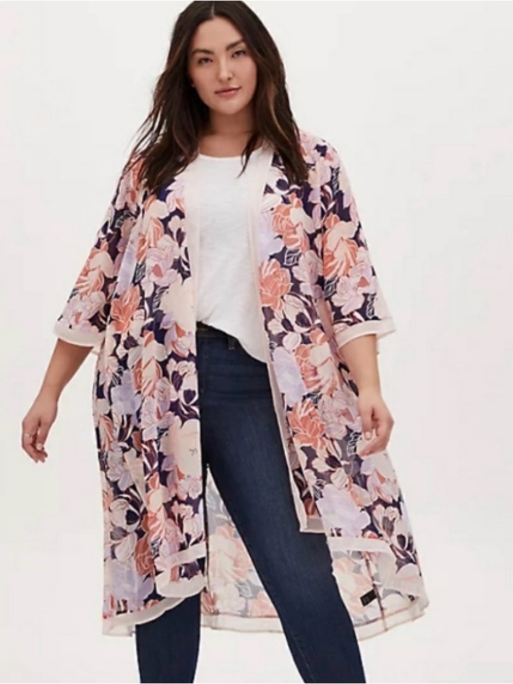 TORRID floral kimono cover up